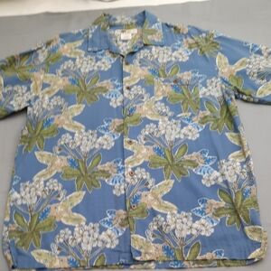 Blue Floral Shirt by Jose Marlin - Size XL